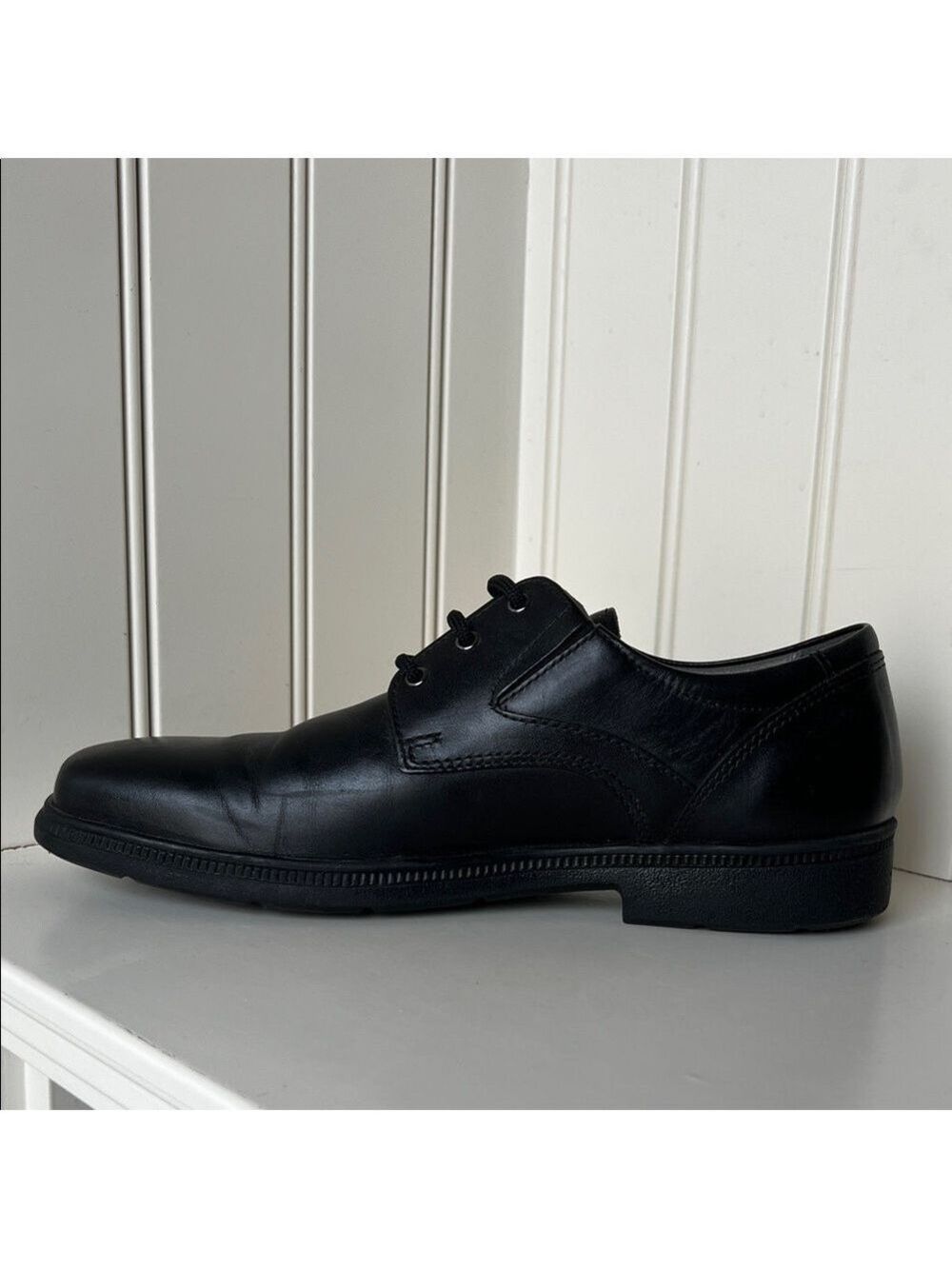 GEOX Black Leather Classic Oxfords Size EU 39/US 6 - Picture 6 of 15